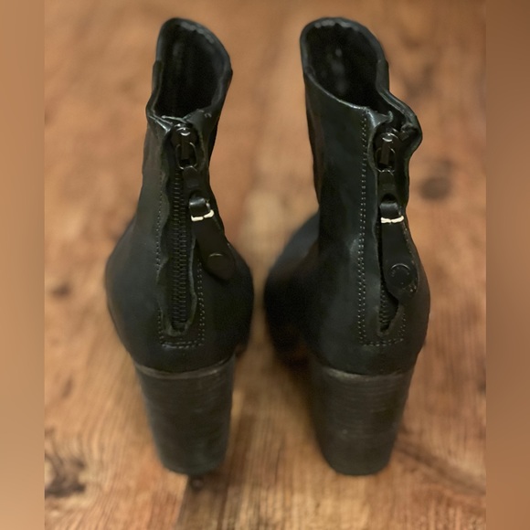 Rag & Bone Black Leather Booties sz 37 - Picture 7 of 12